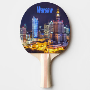 Pala De Ping Pong Esquina nocturna de Varsovia Polonia
