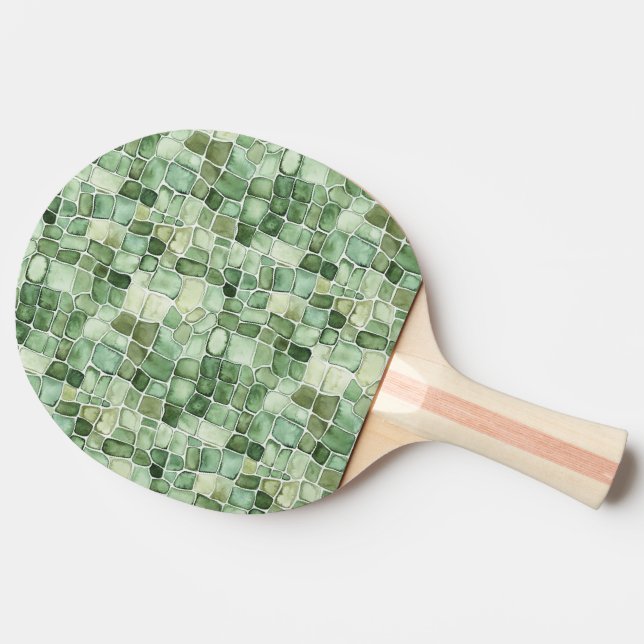 Pala De Ping Pong Estampado de caimán verde     (Lateral)