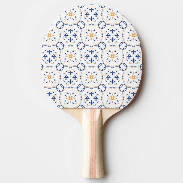 Pala De Ping Pong Estampado de flores (Anverso)