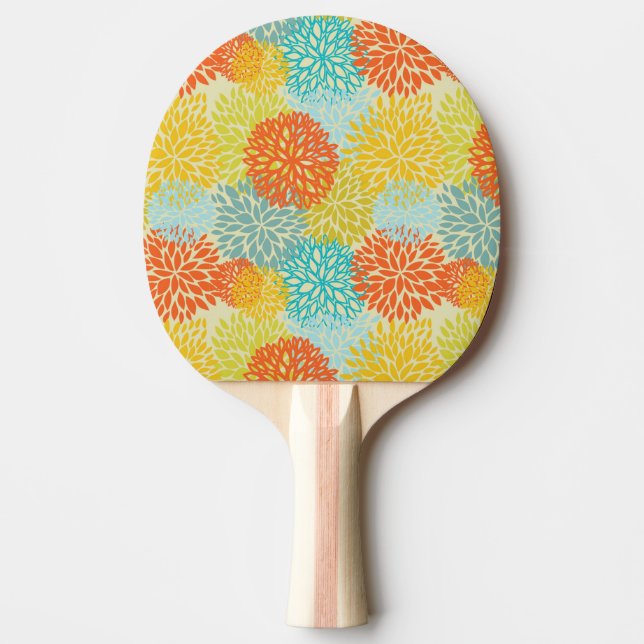 Pala De Ping Pong Estampado de flores 3 (Anverso)