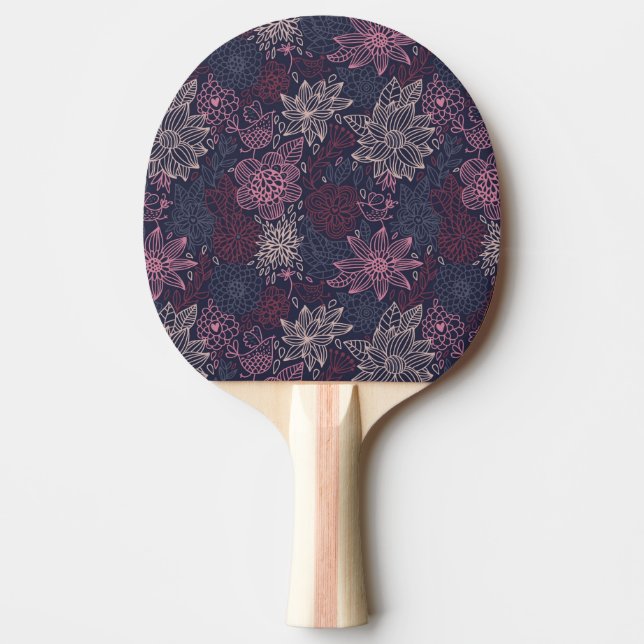 Pala De Ping Pong Estampado de flores 4 3 (Anverso)