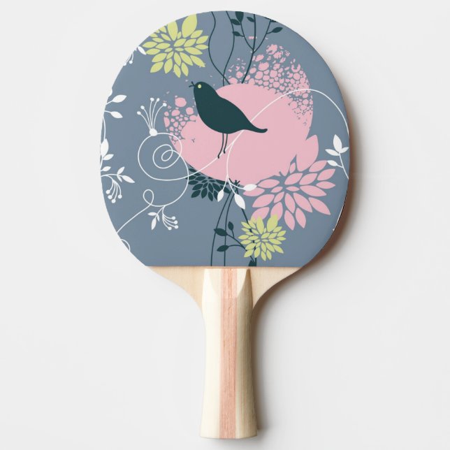 Pala De Ping Pong Estampado de flores 9 (Anverso)