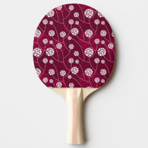 Pala De Ping Pong Estampado de flores abstracto