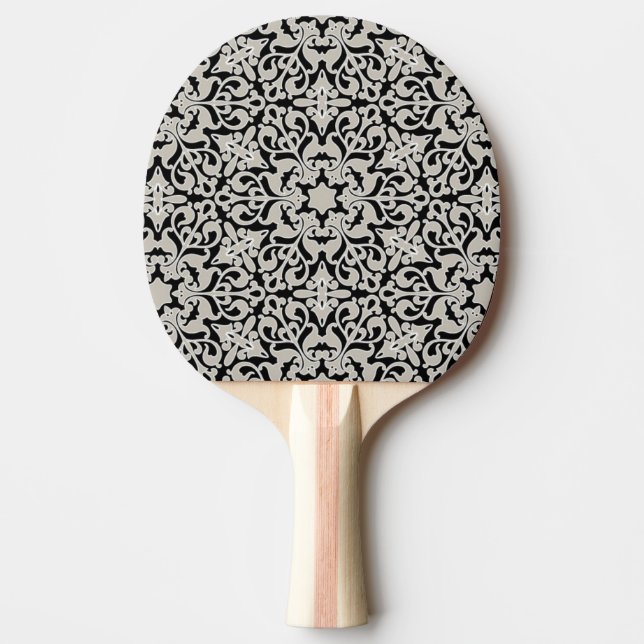 Pala De Ping Pong Estampado de flores árabe (Anverso)