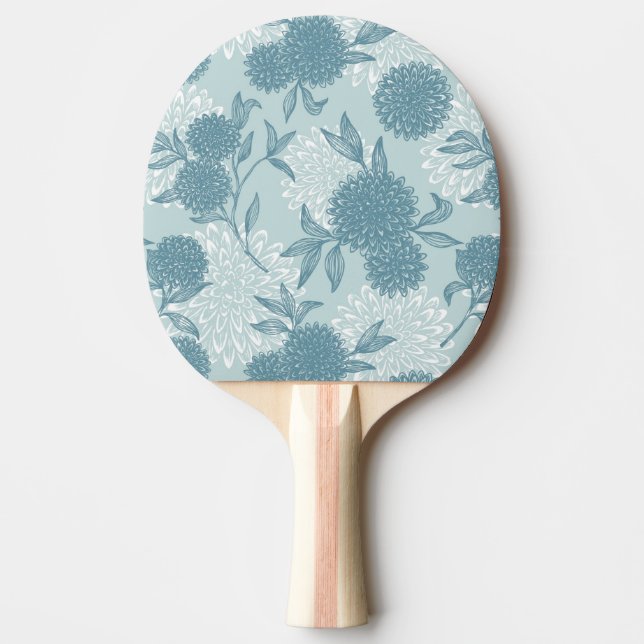 Pala De Ping Pong Estampado de flores retro 2 2 (Anverso)