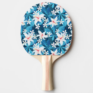 Pala De Ping Pong Estampado de flores tropical del hibisco