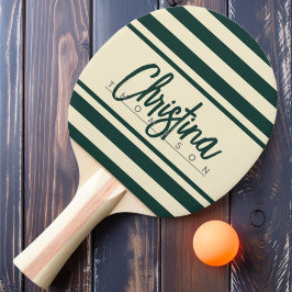 Pala De Ping Pong Estandarte Polo de mediados de siglo Pintado de Ve