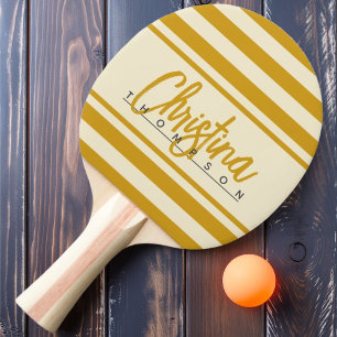 Pala De Ping Pong Estandarte Polo de mediados de siglo Pintado Nombr
