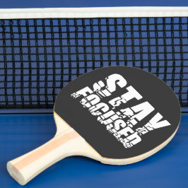 Pala De Ping Pong Estar centrado | Frase motivadora con texto blanco