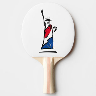 Pala De Ping Pong Estatua de la Libertad / Rayas de Lady Liberty
