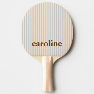 Pala De Ping Pong Estética minimalista y elegante con nombre a rayas