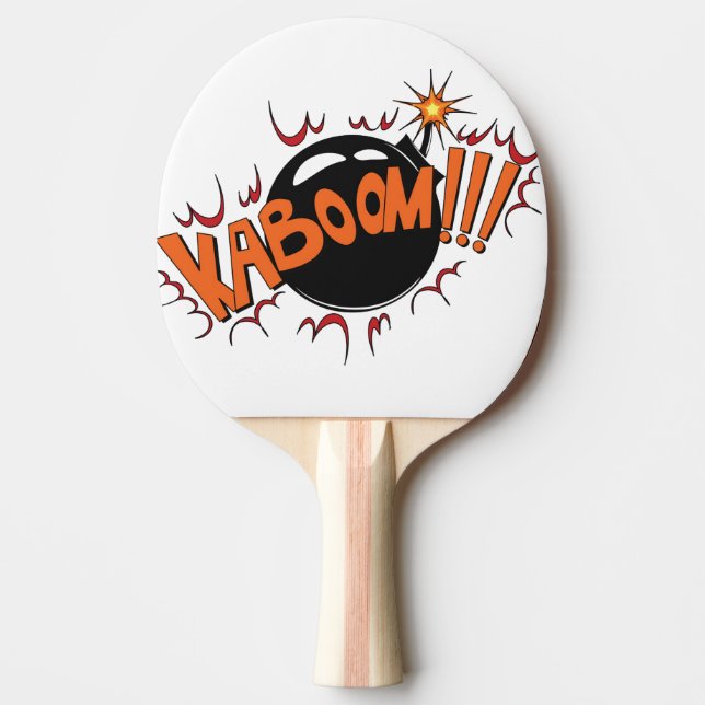 Pala De Ping Pong ¡Estilo cómico KaBoom del arte pop! (Anverso)