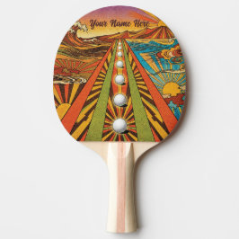 Pala De Ping Pong Estilo de los Setenta, Deportes de Tenis de Mesa R