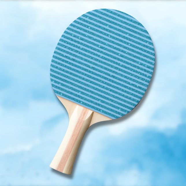 Pala De Ping Pong Estilo de rayas horizontales de océano azul chic c (Subido por el creador)