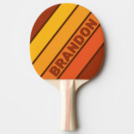 Pala De Ping Pong Estilo de vintage Banda negrita con nombre