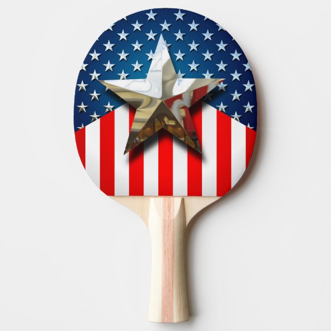Pala De Ping Pong Estilo Estrella-Spangled (Anverso)