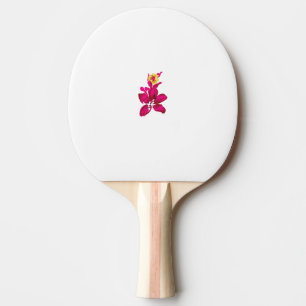 Pala De Ping Pong Estilo floral, Crimson de ArtyClick, oro ligero