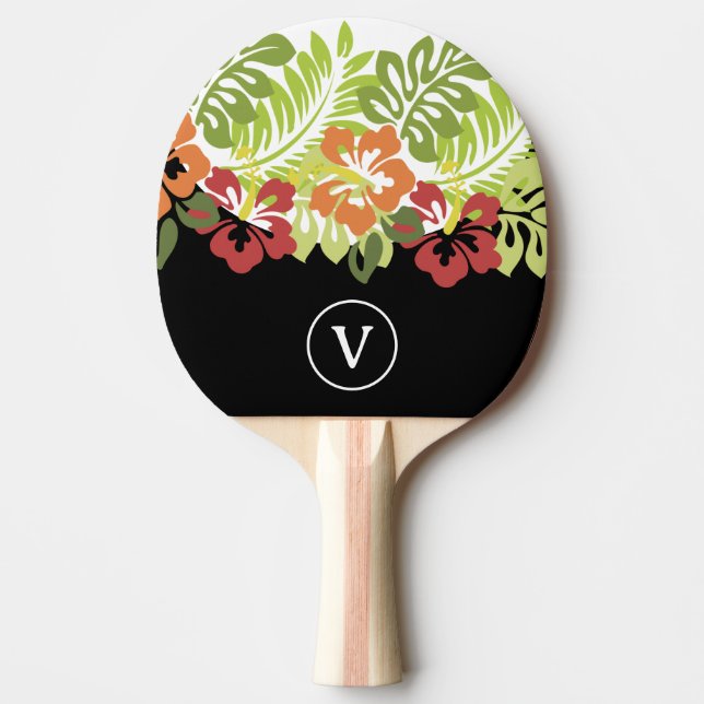 Pala De Ping Pong Estilo Tropical Divertido (Anverso)