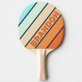 Pala De Ping Pong Estilo Vintage Retro Banda negrita con nombre