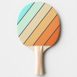 Pala De Ping Pong Estilo Vintage Retro Rayas Audaces