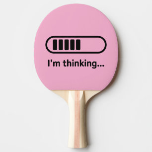 Pala De Ping Pong Estoy Pensando... Barra de Progreso Rosa Minimalis