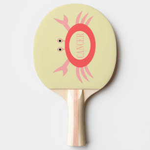 Pala De Ping Pong Estrella del cáncer Signo Crab Ping Pong Paddle