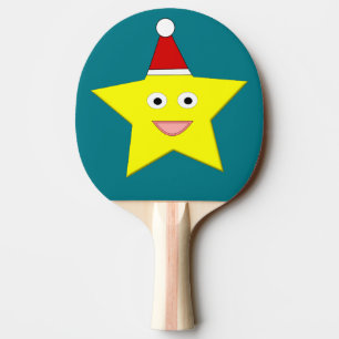 Pala De Ping Pong Estrella feliz de Navidades pequeños Ping Pong Pad