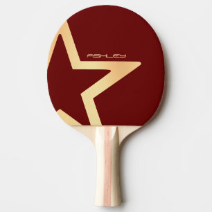 Pala De Ping Pong Estrella Power personalizada (rojo) Ping Pong Padd