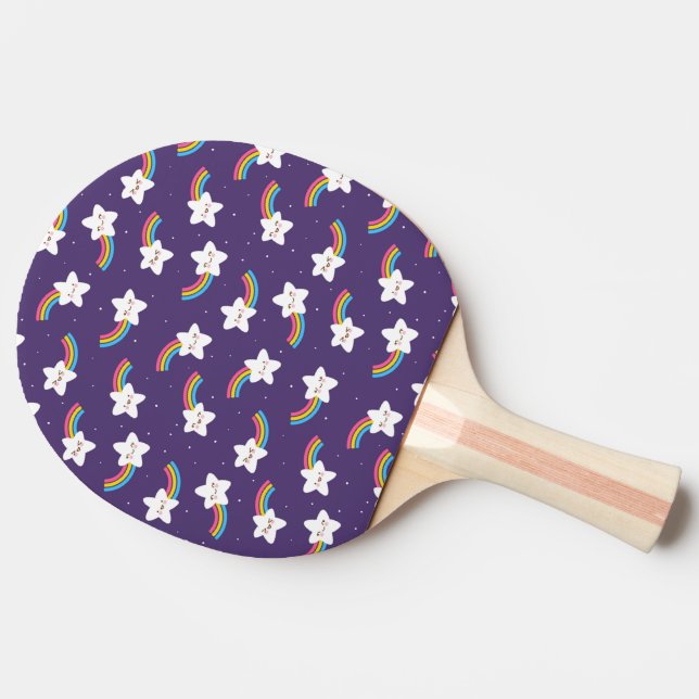 Pala De Ping Pong Estrellas arcoiris Ping Pong Paddle (Lateral)