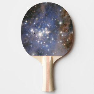Pala De Ping Pong Estrellas de diamantes en el espacio de burbujas d