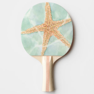 Pala De Ping Pong Estrellas de mar náuticas en agua