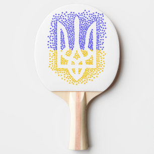 Pala De Ping Pong Estrellas de tridente de heraldry de Ucrania