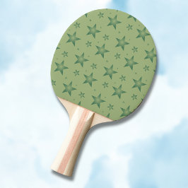 Pala De Ping Pong Estrellas olivares elegantes y elegantes en verde 