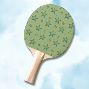 Pala De Ping Pong Estrellas olivares elegantes y elegantes en verde
