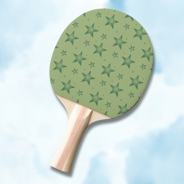 Pala De Ping Pong Estrellas olivares elegantes y elegantes en verde  (Subido por el creador)