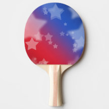 Estrellas patrióticas Ping Pong Paddle