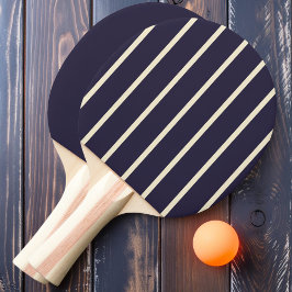 Pala De Ping Pong Estriado y Sólido Océano de Medianoche