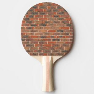 Pala De Ping Pong Estructura roja de la pared de ladrillo