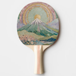 Pala De Ping Pong Ethereal Bloom: Pastel Mosaic Volcano in Spring