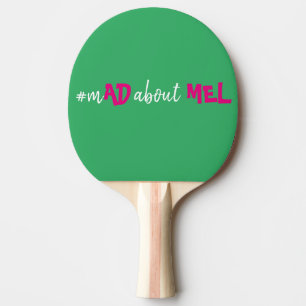 Pala De Ping Pong Etiqueta de Bachelorette Ping Pong Paddle Pink Gre