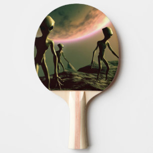 Pala De Ping Pong Extranjeros grises de SF sobre el planeta extranje