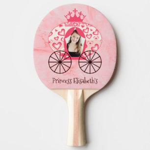 Pala De Ping Pong Fairytale Royal Princess Carriage Chica Cumpleaños