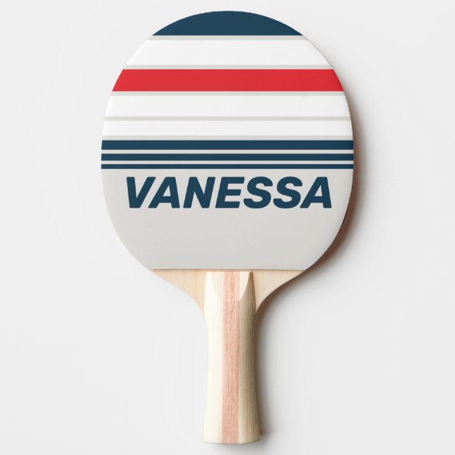 Pala De Ping Pong Fajas Horizontales Warbird con Nombre (Anverso)