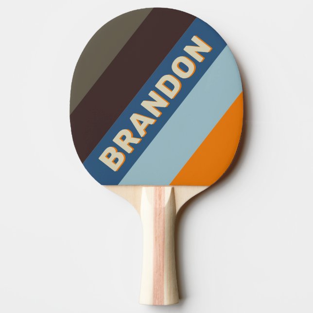 Pala De Ping Pong Fallo de mariposa negrita tachado con nombre (Reverso)