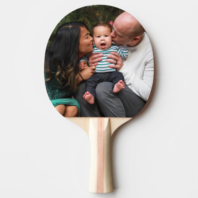 Pala De Ping Pong Familia personalizada de fotografía personalizado (Anverso)
