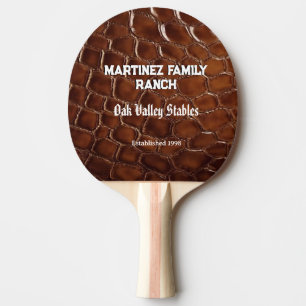 Pala De Ping Pong Family Ranch Faux Crocodile Leather