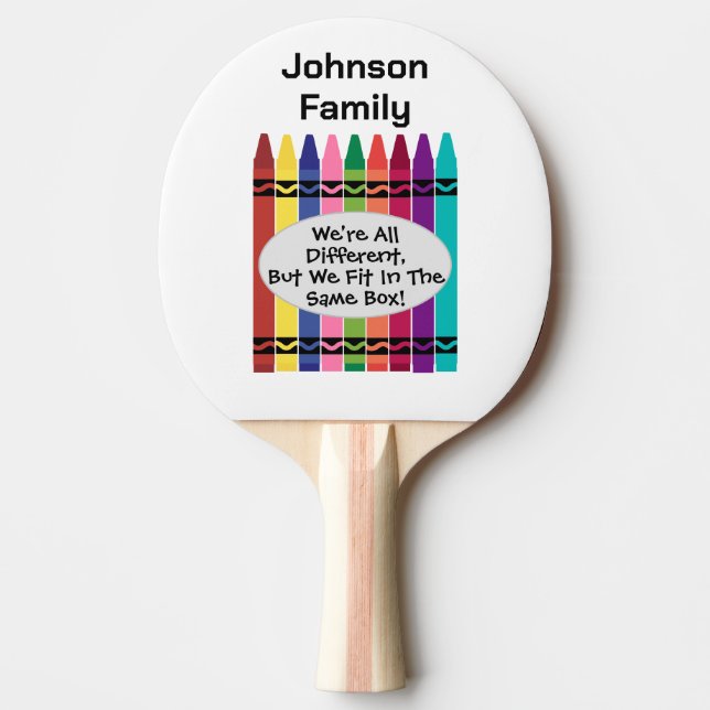 Pala De Ping Pong Family Reunion Ping Pong Paddle  (Anverso)