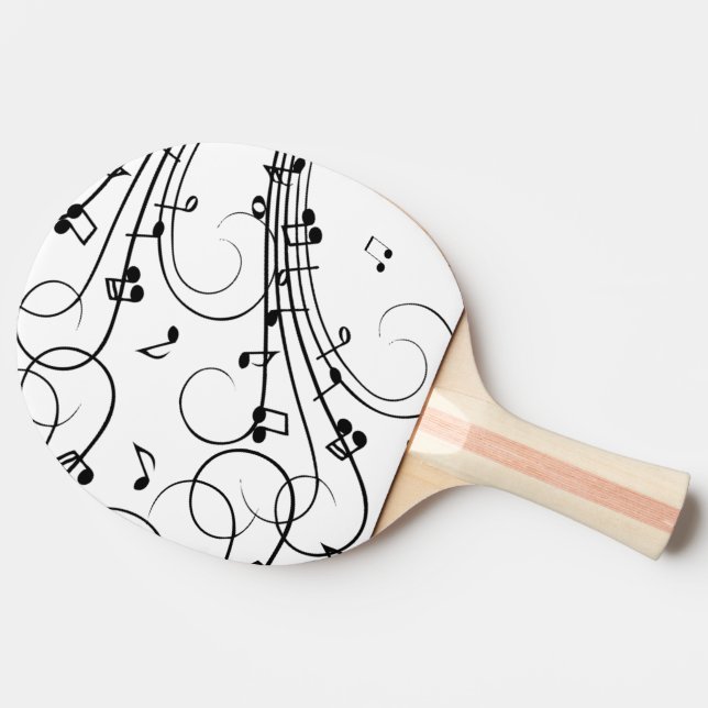 Pala De Ping Pong Fancy Music Notes (Lateral)