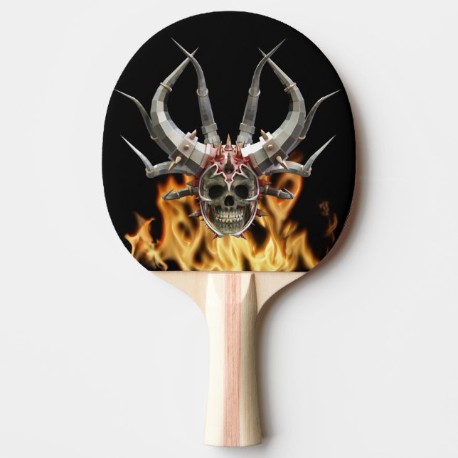 Pala De Ping Pong Fantasía de cascos de calavera (Anverso)