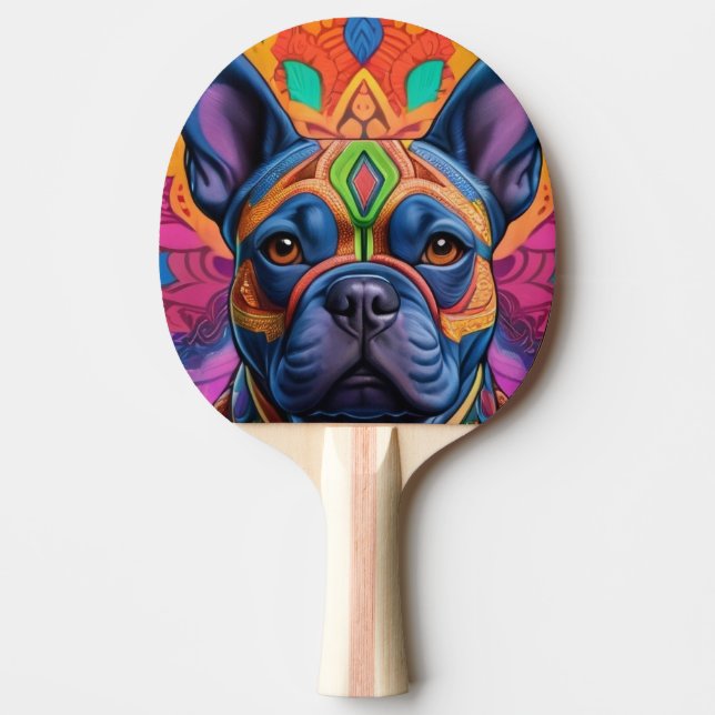 Pala De Ping Pong Fantasía de cumpleaños divertida francesa (Anverso)